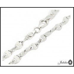 Piękny srebrny naszyjnik - łańcuszek (29398)