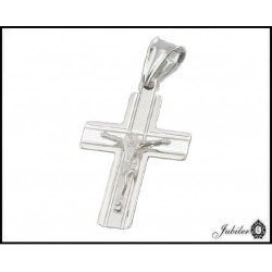 Srebrny p. 925 krzyżyk z Jezusem 19x27 mm 8513965035