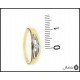 Piękny pierścionek z brylantami - białe złoto