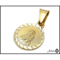 Złoty medalik owalny Matka Boska (1380014950)