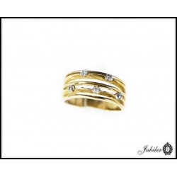 Złoty pierścionek z cyrkoniami p 333 8360674296