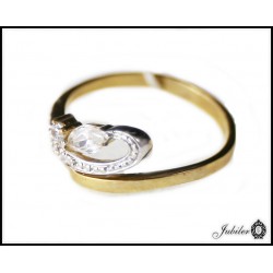 Złoty pierścionek wysadzany cyrkoniami p 333 8371787042