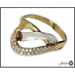 Złoty pierścionek wysadzany cyrkoniami p 333 roz.14 8372317950