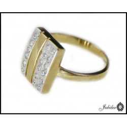 Złoty pierścionek wysadzany cyrkoniami p 333 roz.16 8372339015