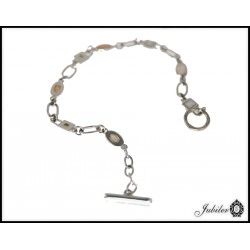 Srebrna bransoletka z masą perłową 20cm 925 8435523223