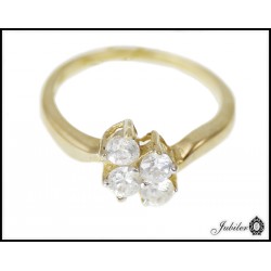 Piękny złoty pierścionek zdobiony cyrkoniami p 333 8542074406