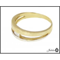 Piękny złoty pierścionek zdobiony cyrkonią p. 333 8563051282