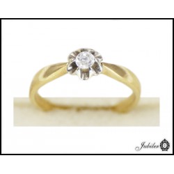 Piękny złoty pierścionek zdobiony cyrkonią p. 333 8578257341