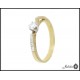 Piękny złoty pierścionek zdobiony cyrkoniami p 333 8581193267