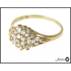 Piękny złoty pierścionek zdobiony cyrkoniami p 333 8581232820