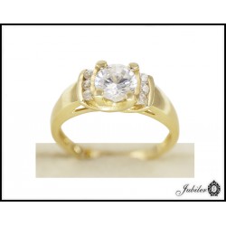 Piękny złoty pierścionek zdobiony cyrkoniami p 333 8581372746