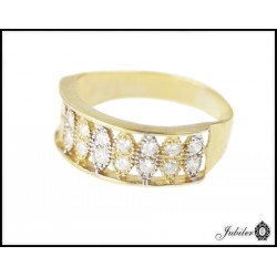 Piękny złoty pierścionek zdobiony cyrkoniami p 333 8615765705