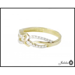  Piękny złoty pierścionek zdobiony cyrkoniami p 333 8707000367