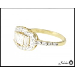 Piękny złoty pierścionek zdobiony cyrkoniami p 333 8749142129