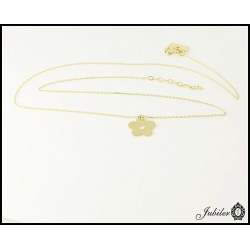 Złoty naszyjnik celebrytka - kwiatek