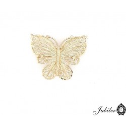  Piękna złota broszka motyl p 585 ażurowa