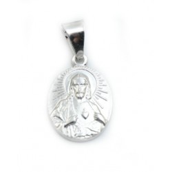 Srebrny Medalik szkaplerz 925 Jezus